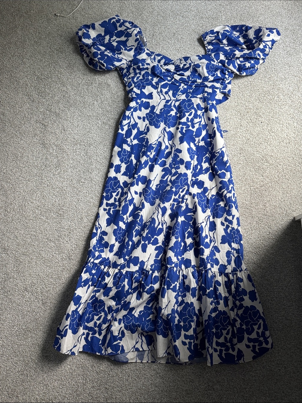 Hyacinth House Blue Floral Seaport Midi dress - Picture 2 of 4
